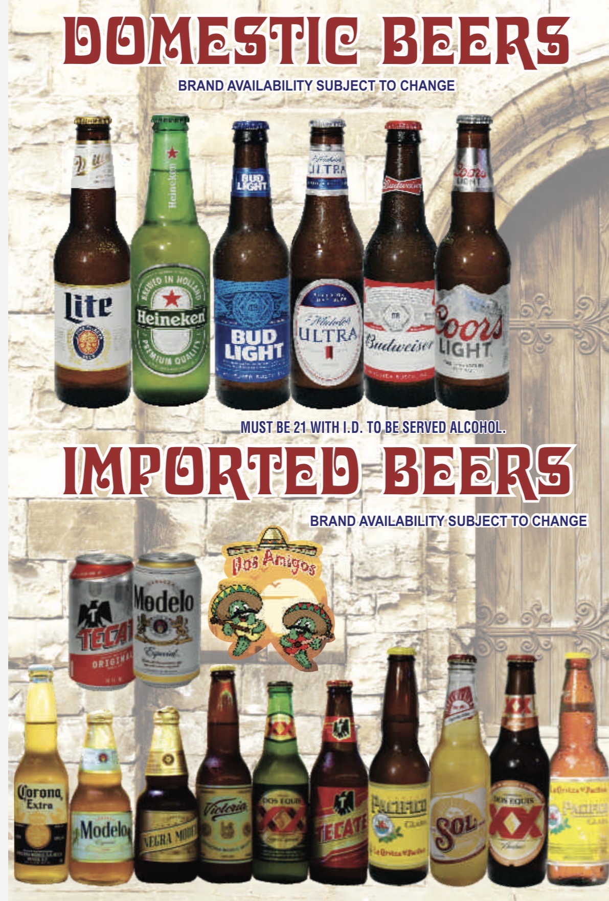 Beer Menu